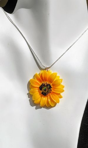Yellow Sunflower Necklace